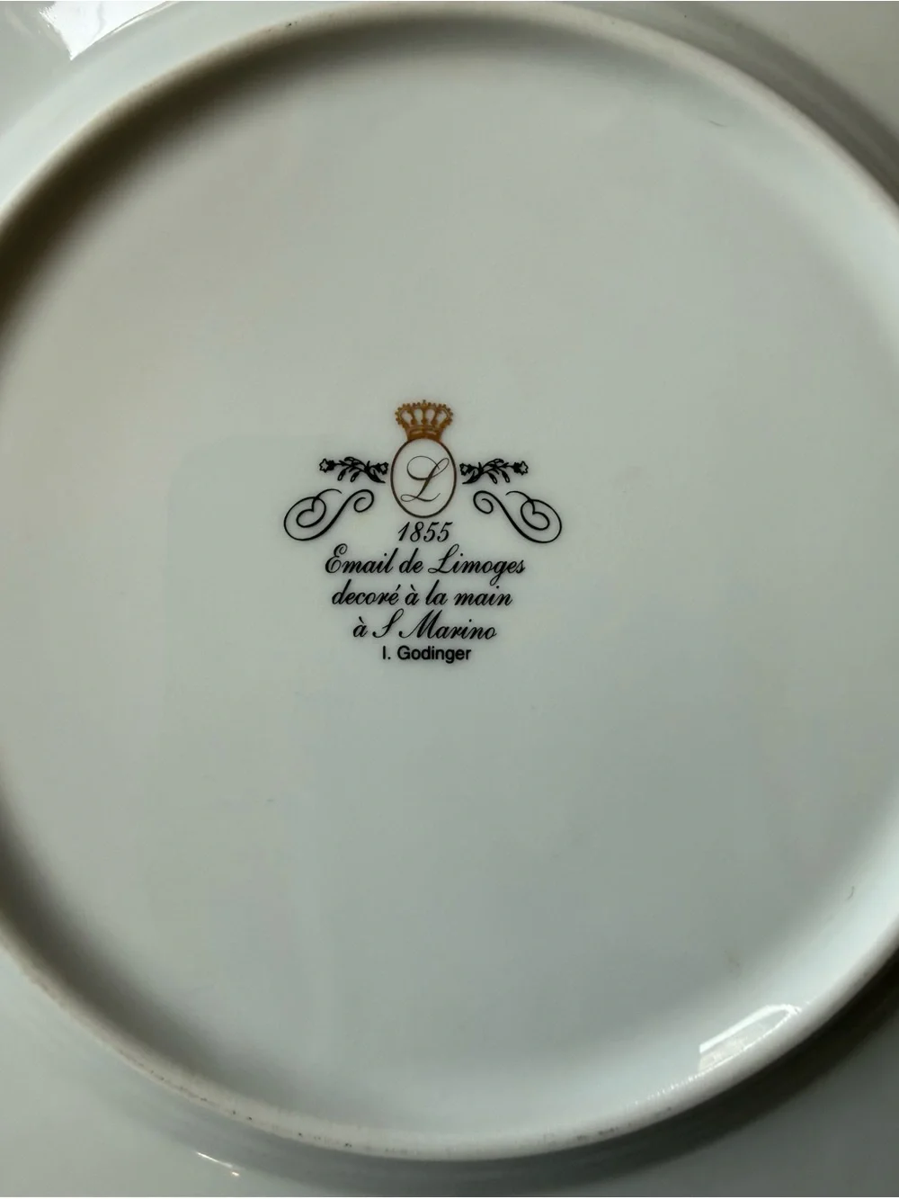 Vintages Email de Limoges I. Godinger Tea Trinket Boxes Porcelain Plate